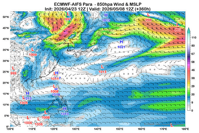 MediumRange_AIFS_850Wind_MSLP_20260423_12_F360_Single